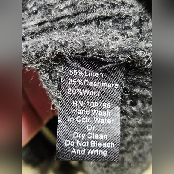 Vintage Y2K My Pretty Angel Wool Cashmere Linen Cardigan Duster, Medium - Picture 9 of 9